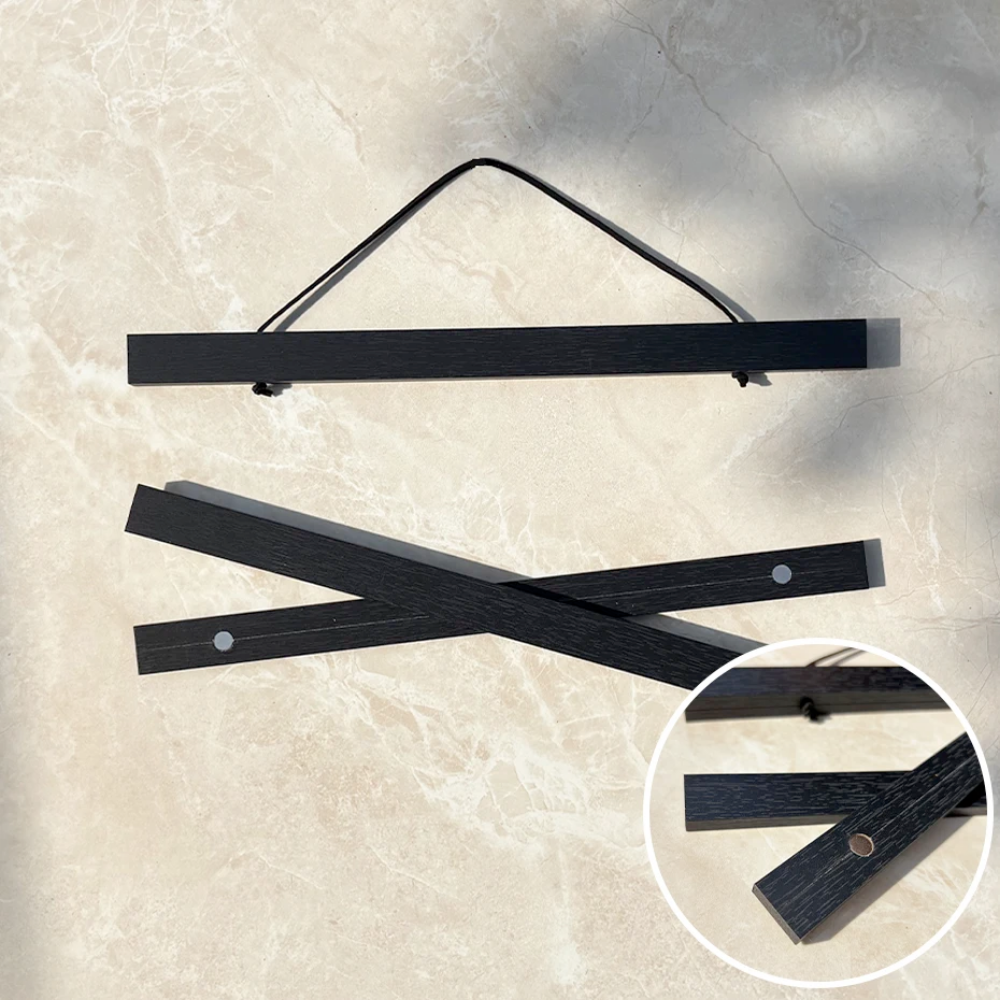 Soporte magnético de madera para pósteres