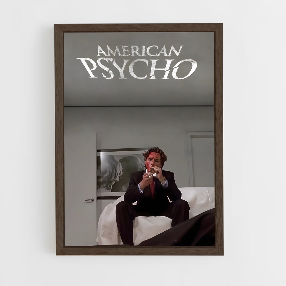 american-psycho-7 cadre Bois foncé