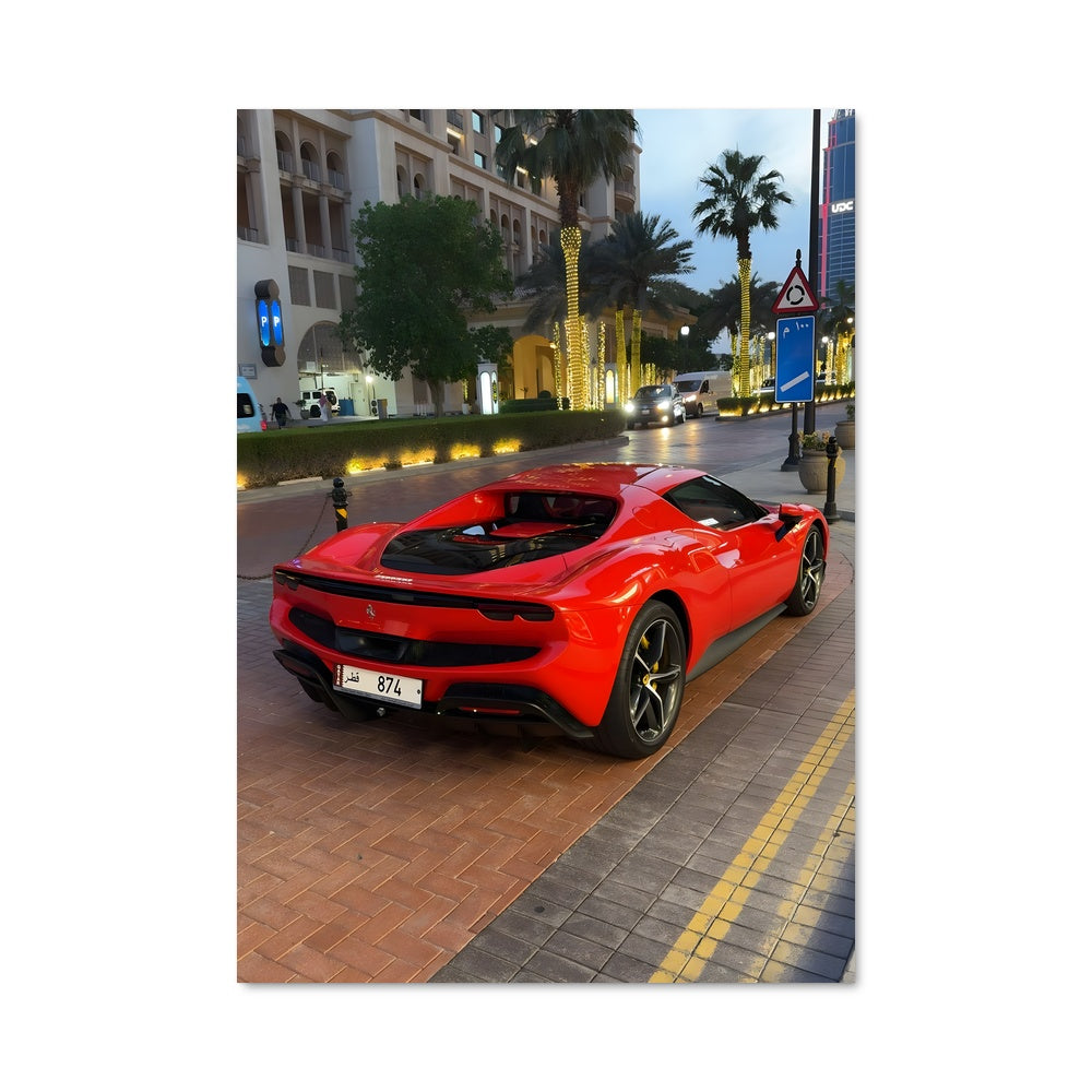 Poster Ferrari Rouge 296 GTB