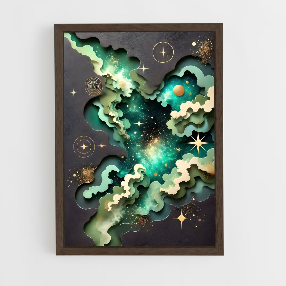 ap-3d art-1 cadre Bois foncé