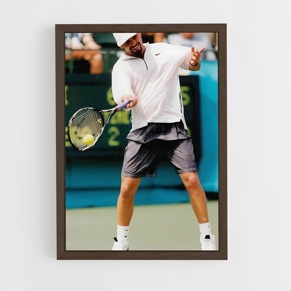 ap-andre agassi-4 cadre Bois foncé