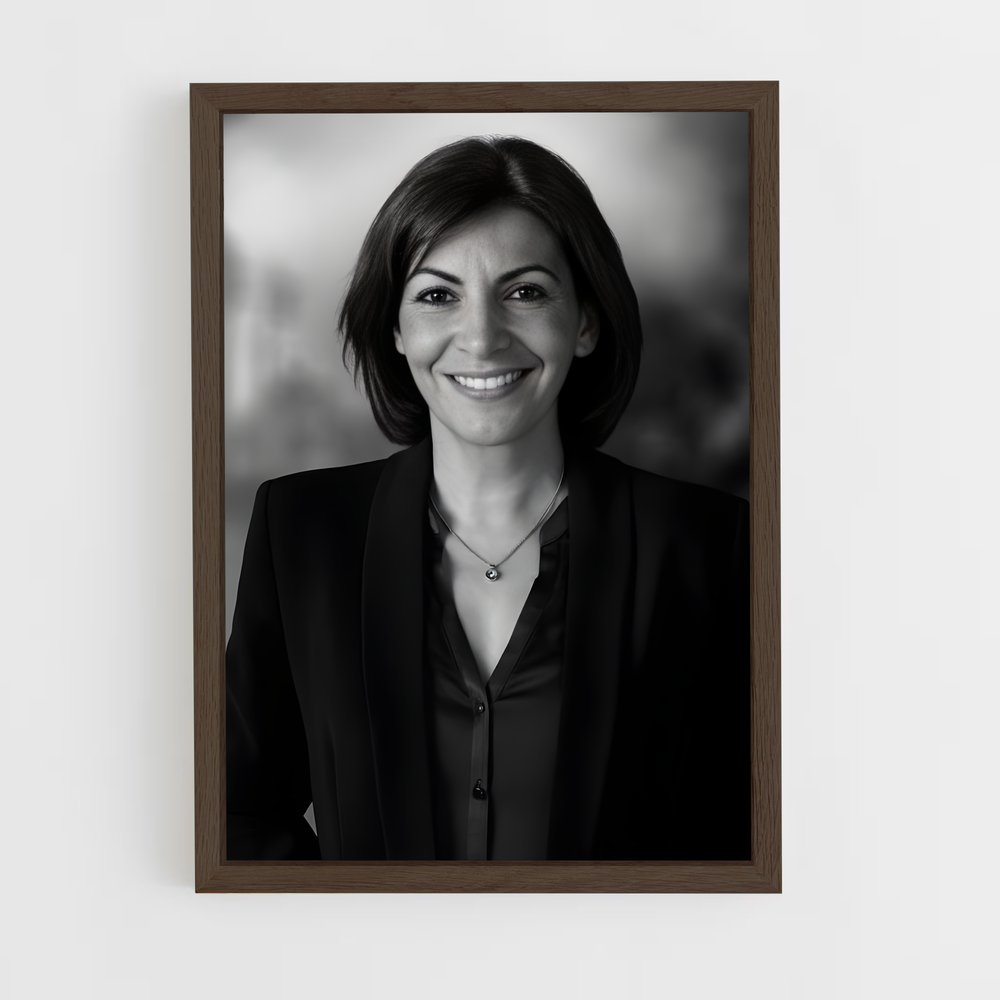 ap-anne hidalgo-5 cadre Bois foncé