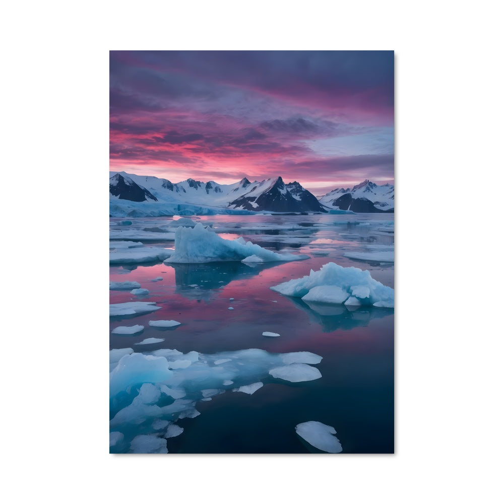 Poster Crépuscule Glaciaire