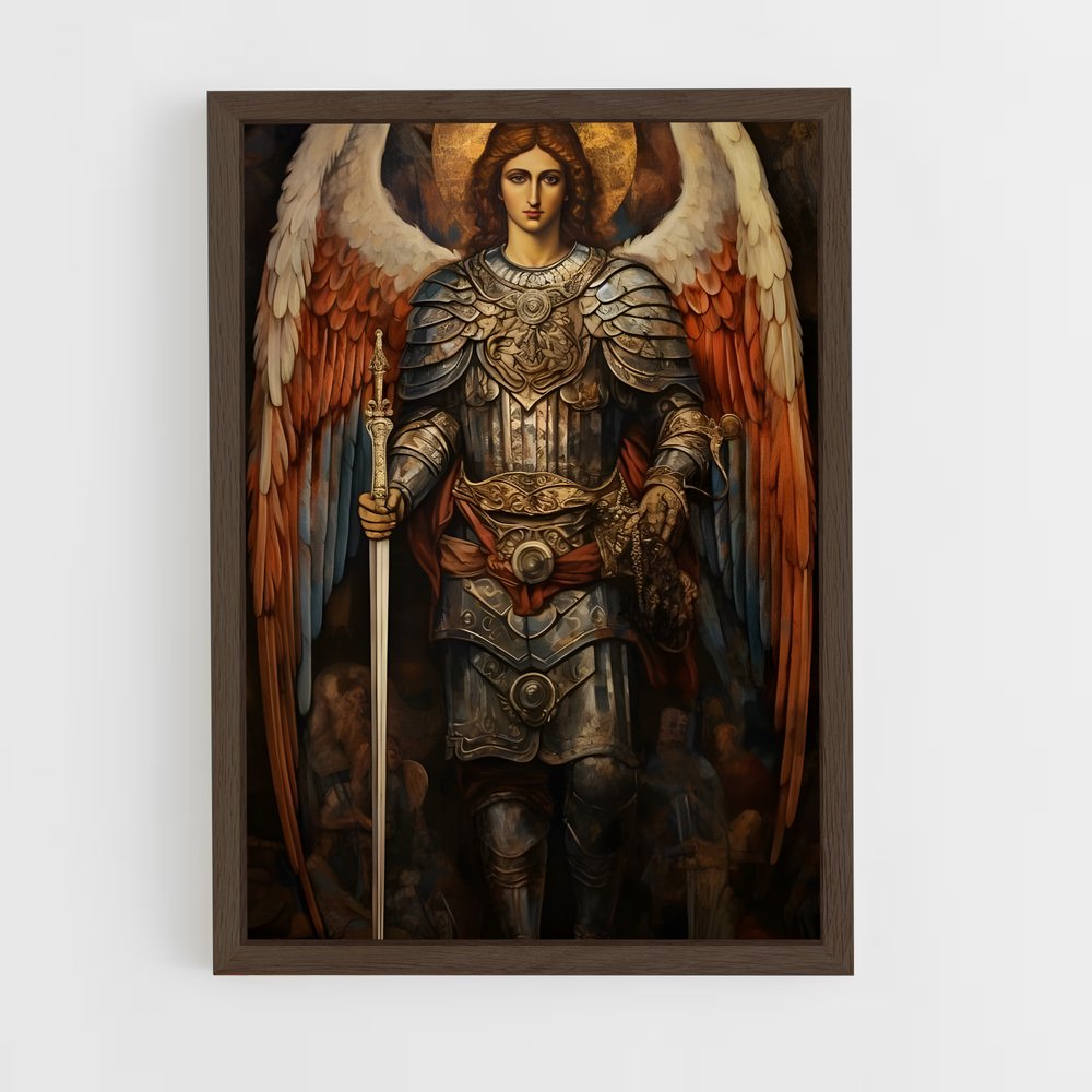 ap-archangel michael-8 cadre Bois foncé