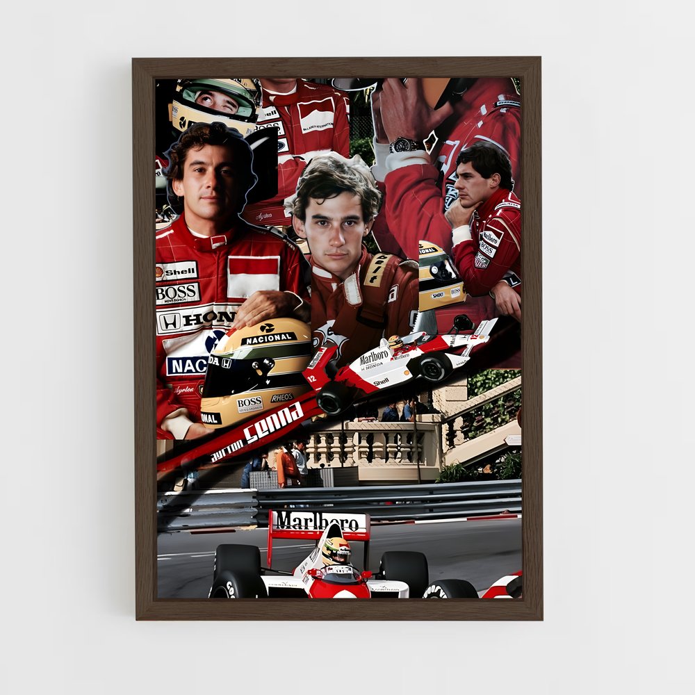 ap-ayrton senna-2 cadre Bois foncé