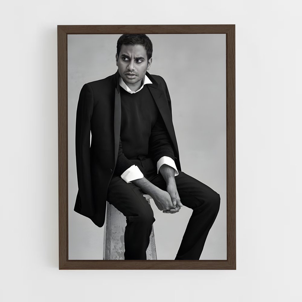 ap-aziz ansari-1 cadre Bois foncé