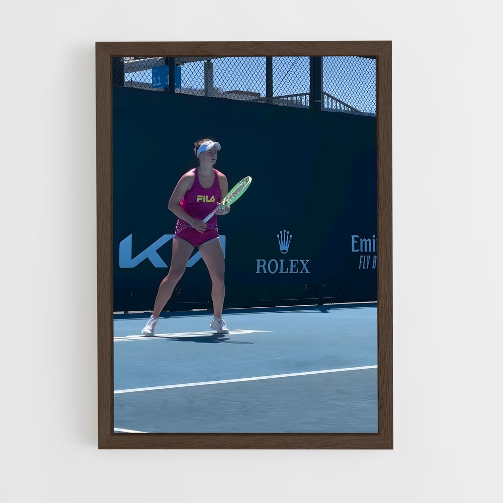 ap-barbora krejcikova-4 cadre Bois foncé