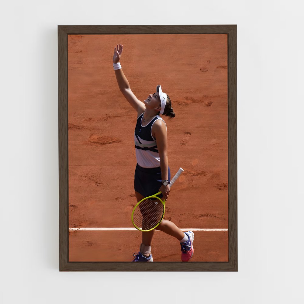 ap-barbora krejcikova-5 cadre Bois foncé