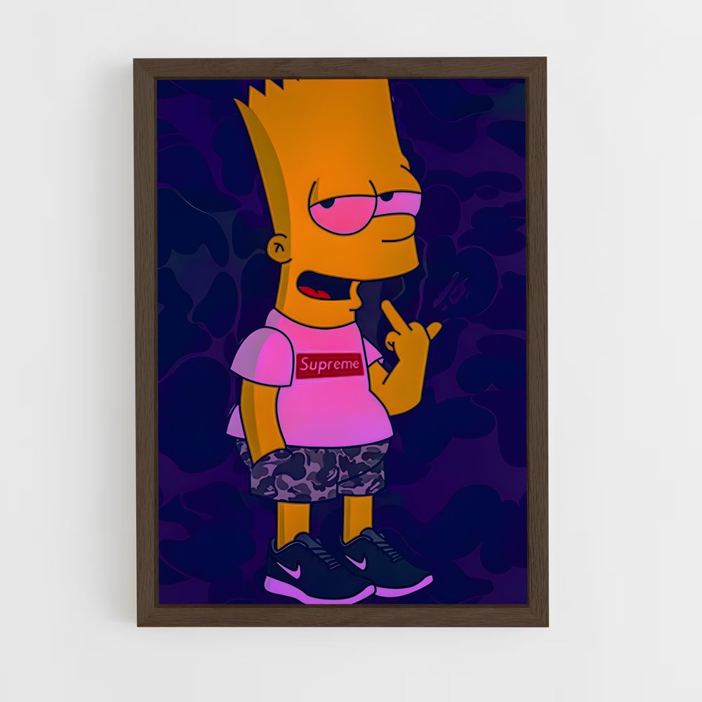 ap-bart simpson-6 cadre Bois foncé