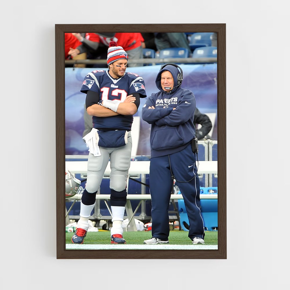 ap-bill belichick-1 cadre Bois foncé