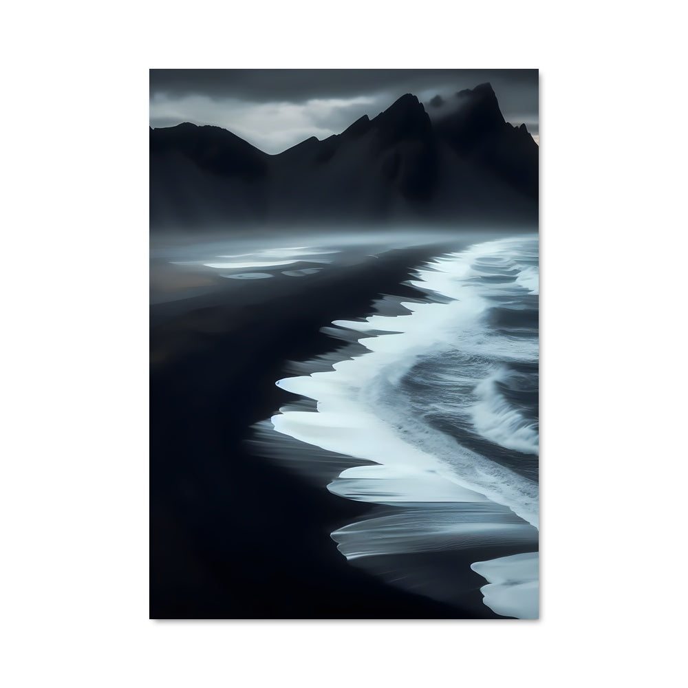 Poster Black sand beach 94396