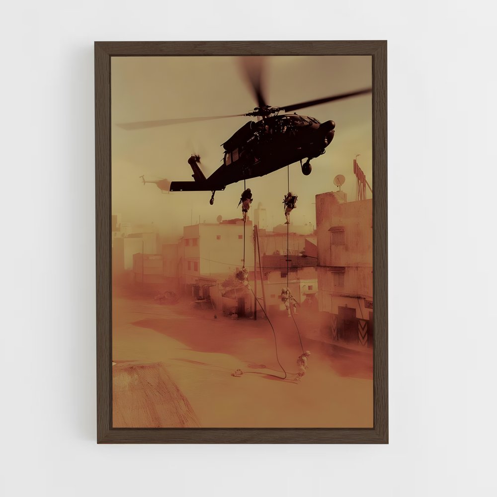 ap-black hawk uh-60-2 cadre Bois foncé