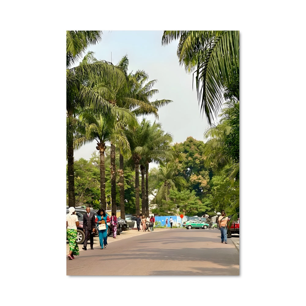 Poster Promenade Sous les Palmiers