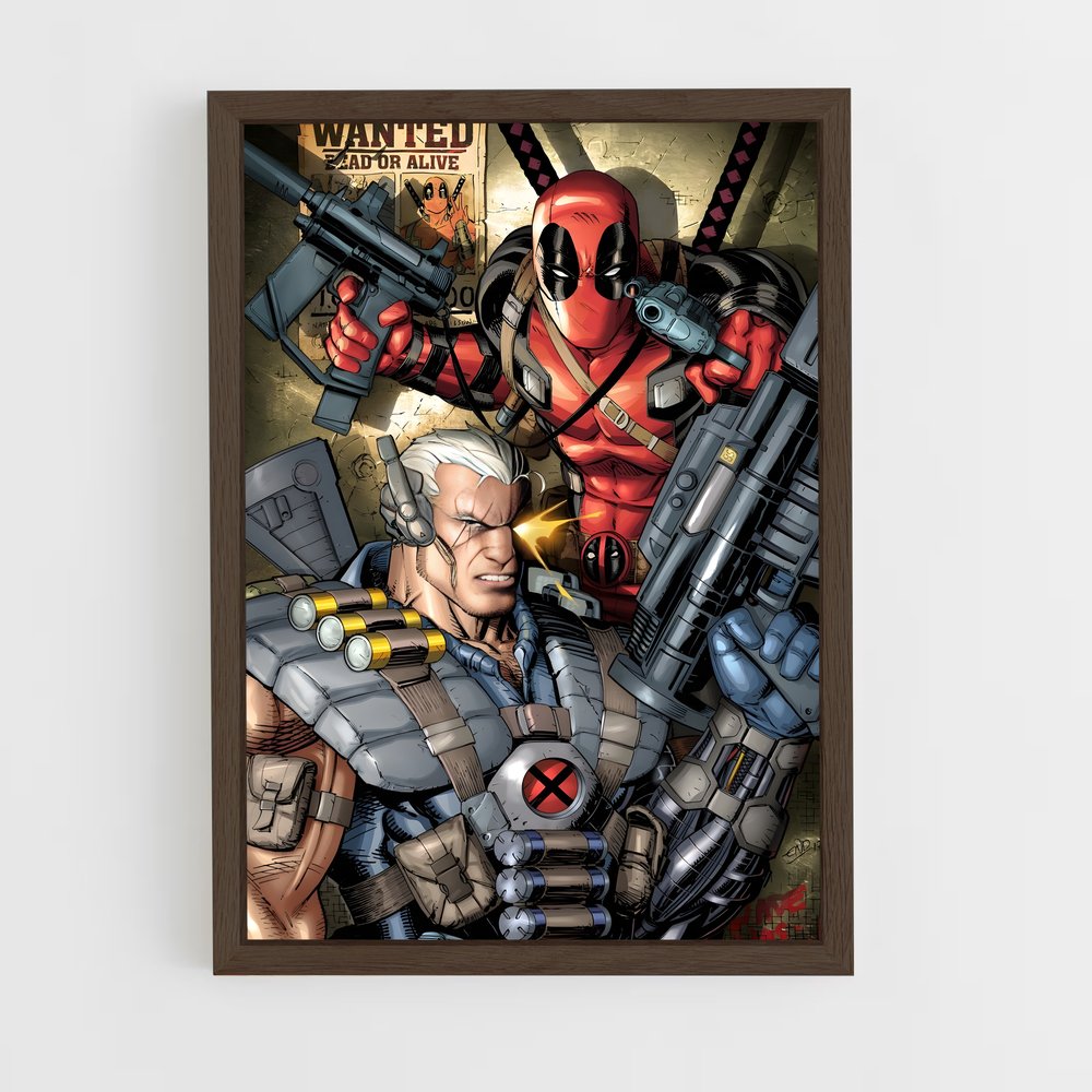 ap-cable deadpool-8 cadre Bois foncé