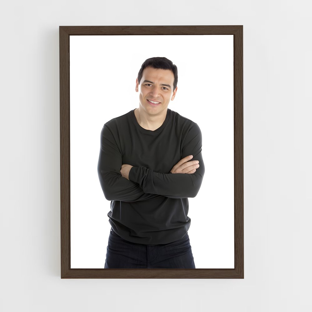 ap-carlos mencia-4 cadre Bois foncé