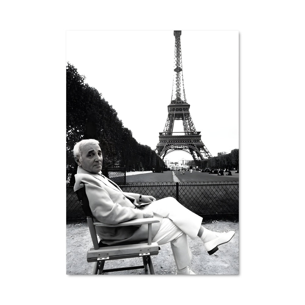 Poster Aznavour à Paris