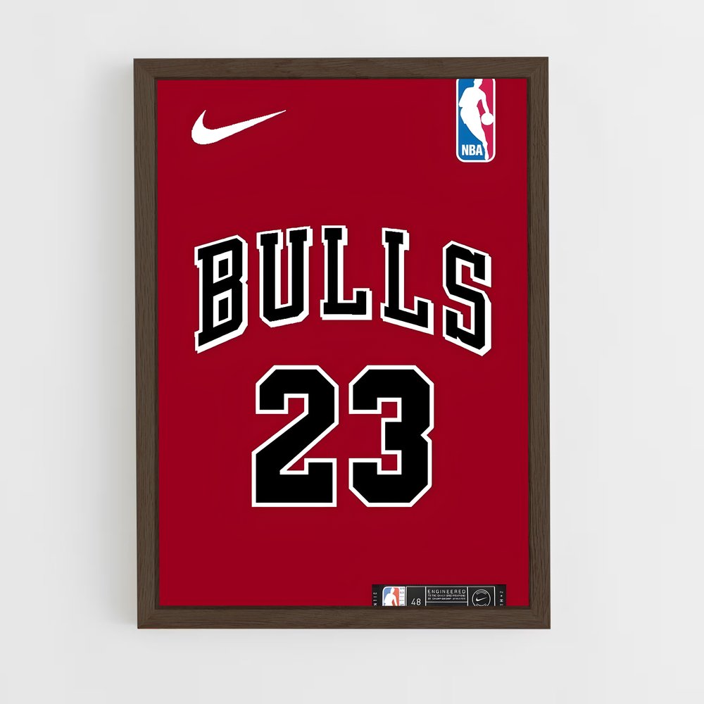 ap-chicago bulls-4 cadre Bois foncé