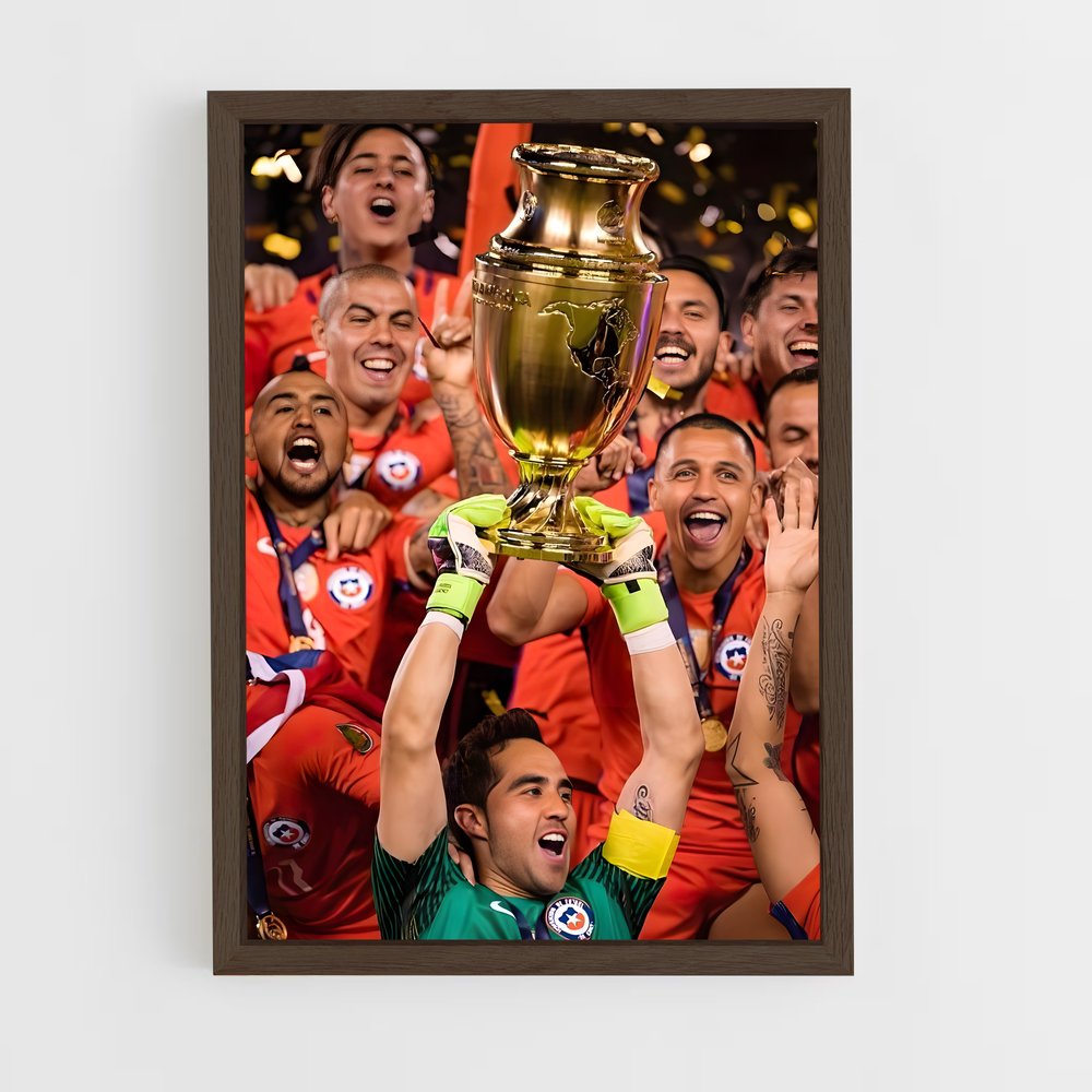ap-chile national football team-2 cadre Bois foncé