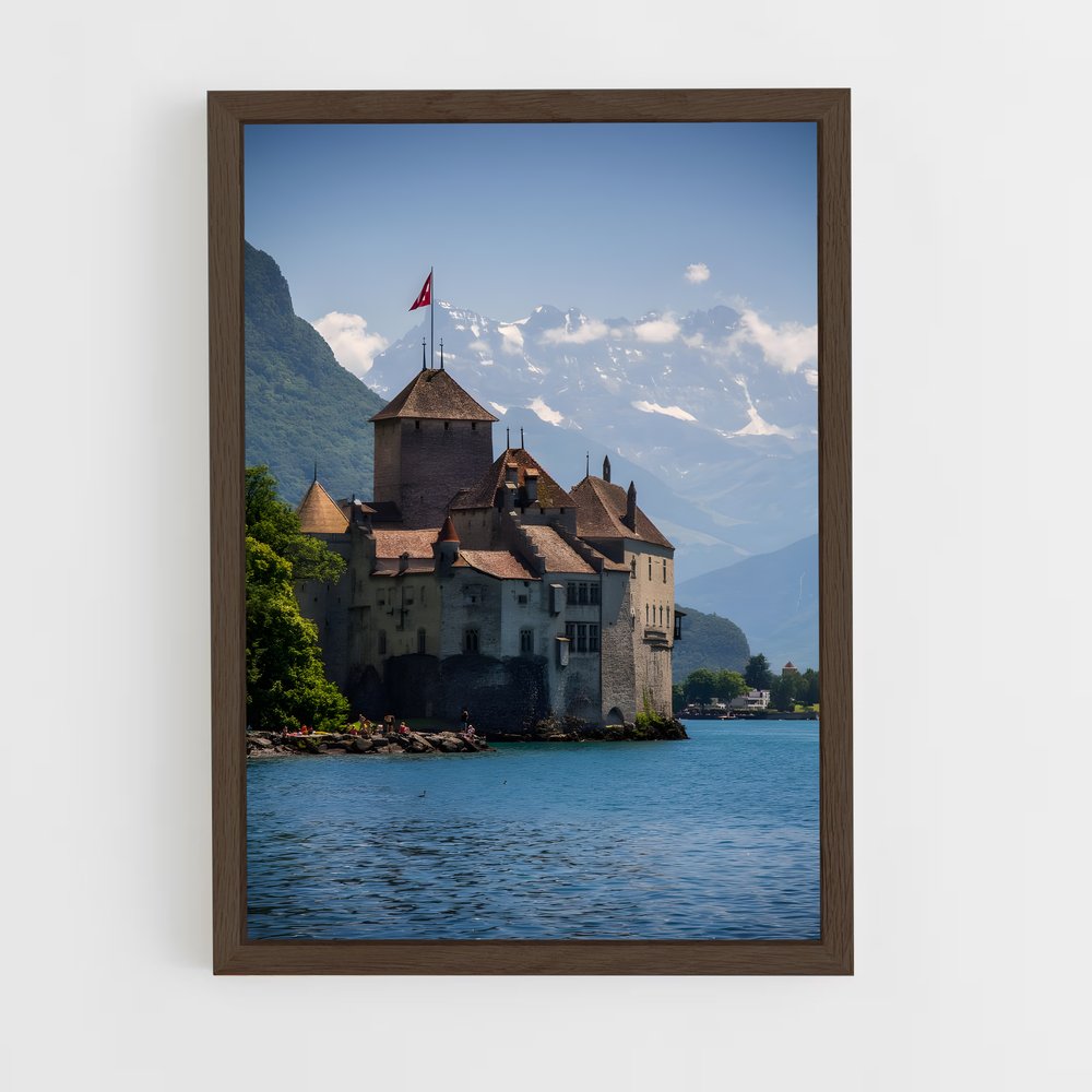 ap-chillon castle-3 cadre Bois foncé