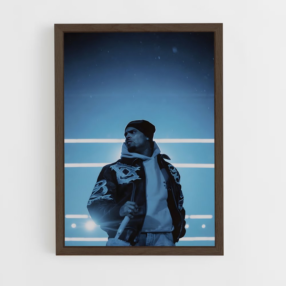 ap-chris brown-5 cadre Bois foncé