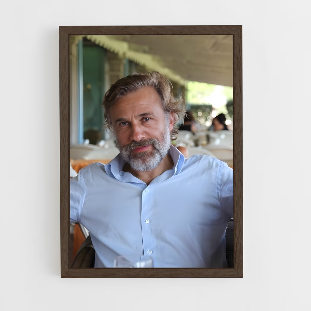 ap-christoph waltz-4 cadre Bois foncé