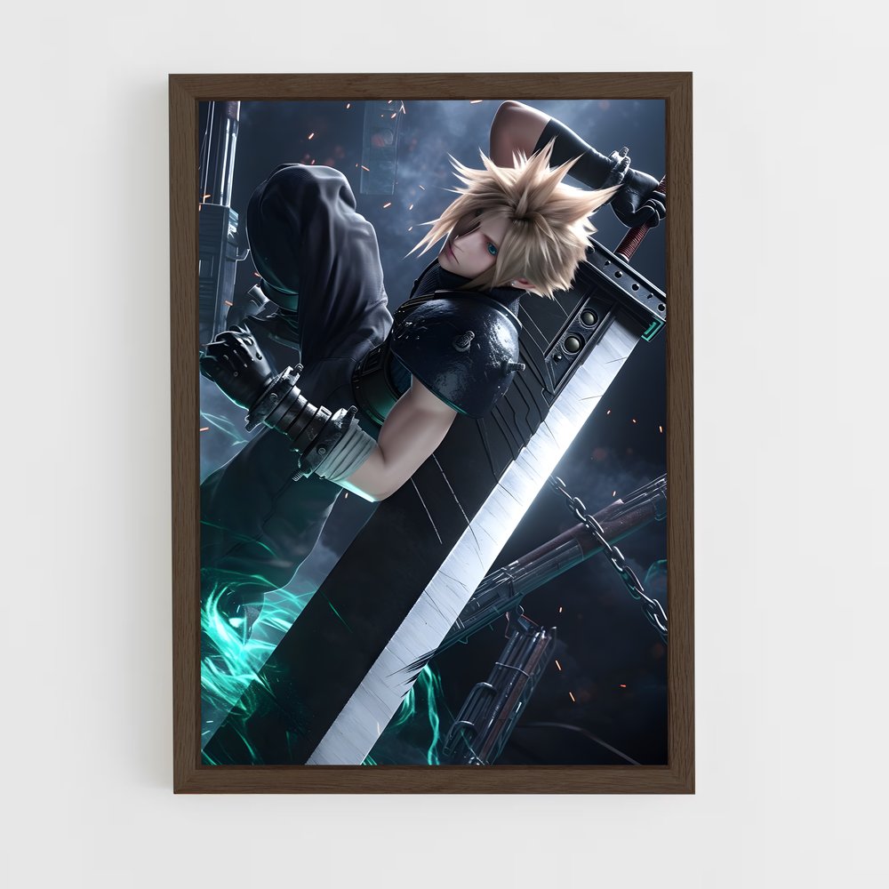 ap-cloud strife-7 cadre Bois foncé