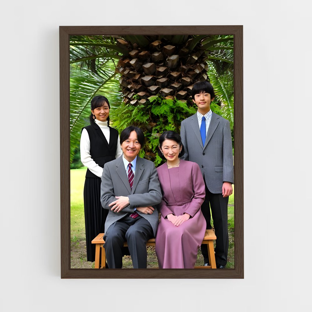 ap-crown prince fumihito-1 cadre Bois foncé