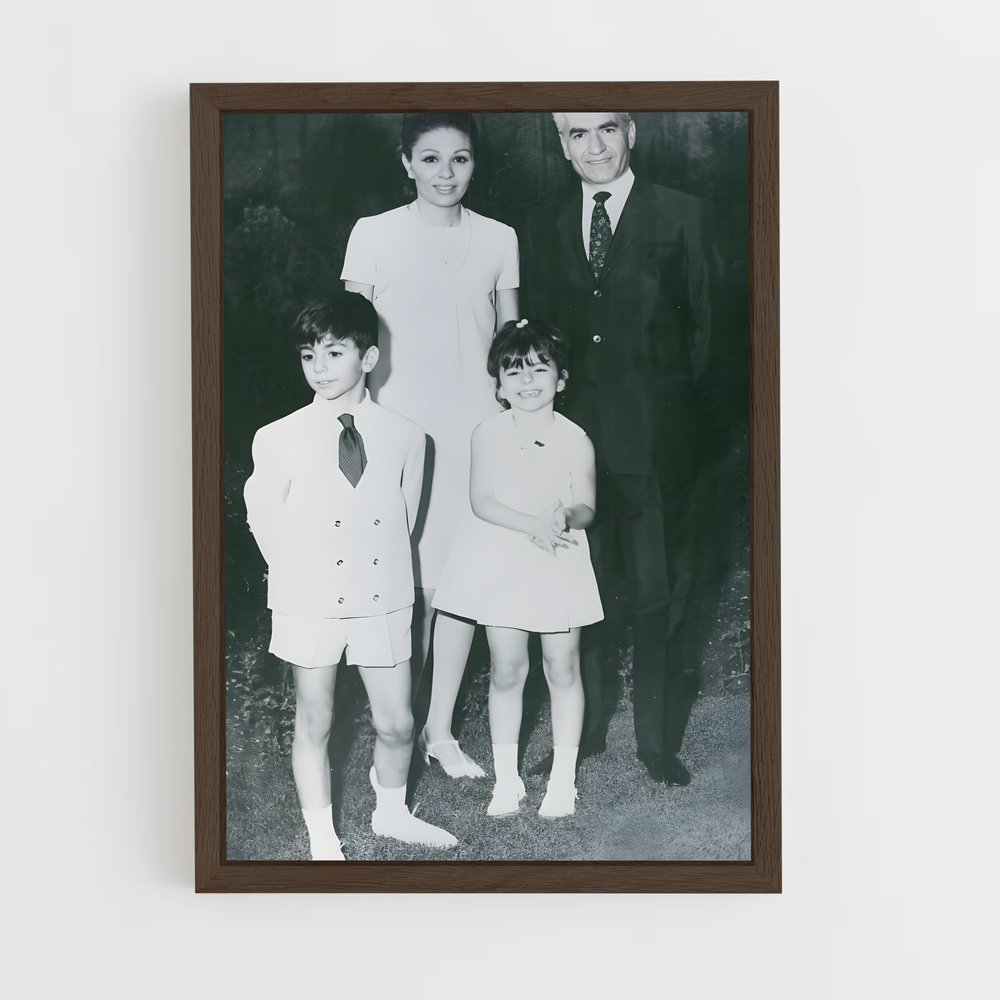 ap-crown prince reza pahlavi-2 cadre Bois foncé