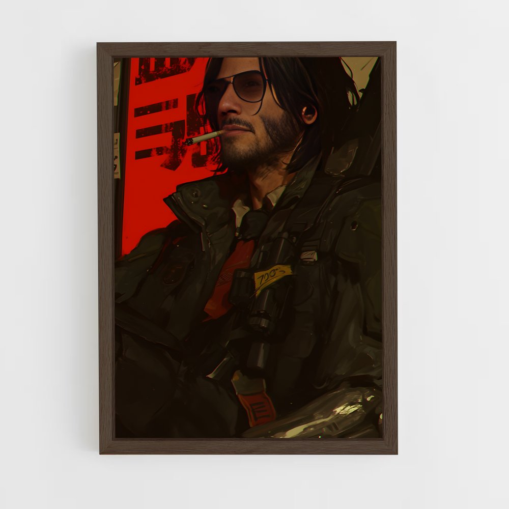 ap-cyberpunk-28 cadre Bois foncé