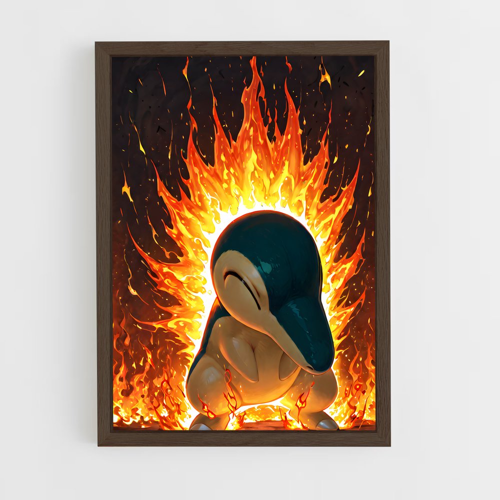 ap-cyndaquil-2 cadre Bois foncé