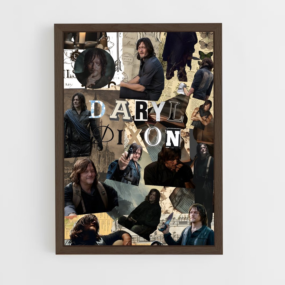 ap-daryl dixon-3 cadre Bois foncé