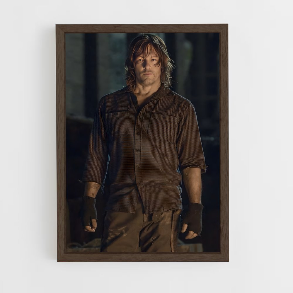 ap-daryl dixon-4 cadre Bois foncé