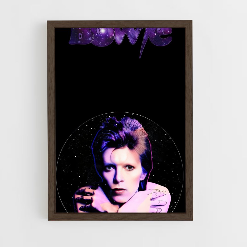 ap-david bowie-7 cadre Bois foncé