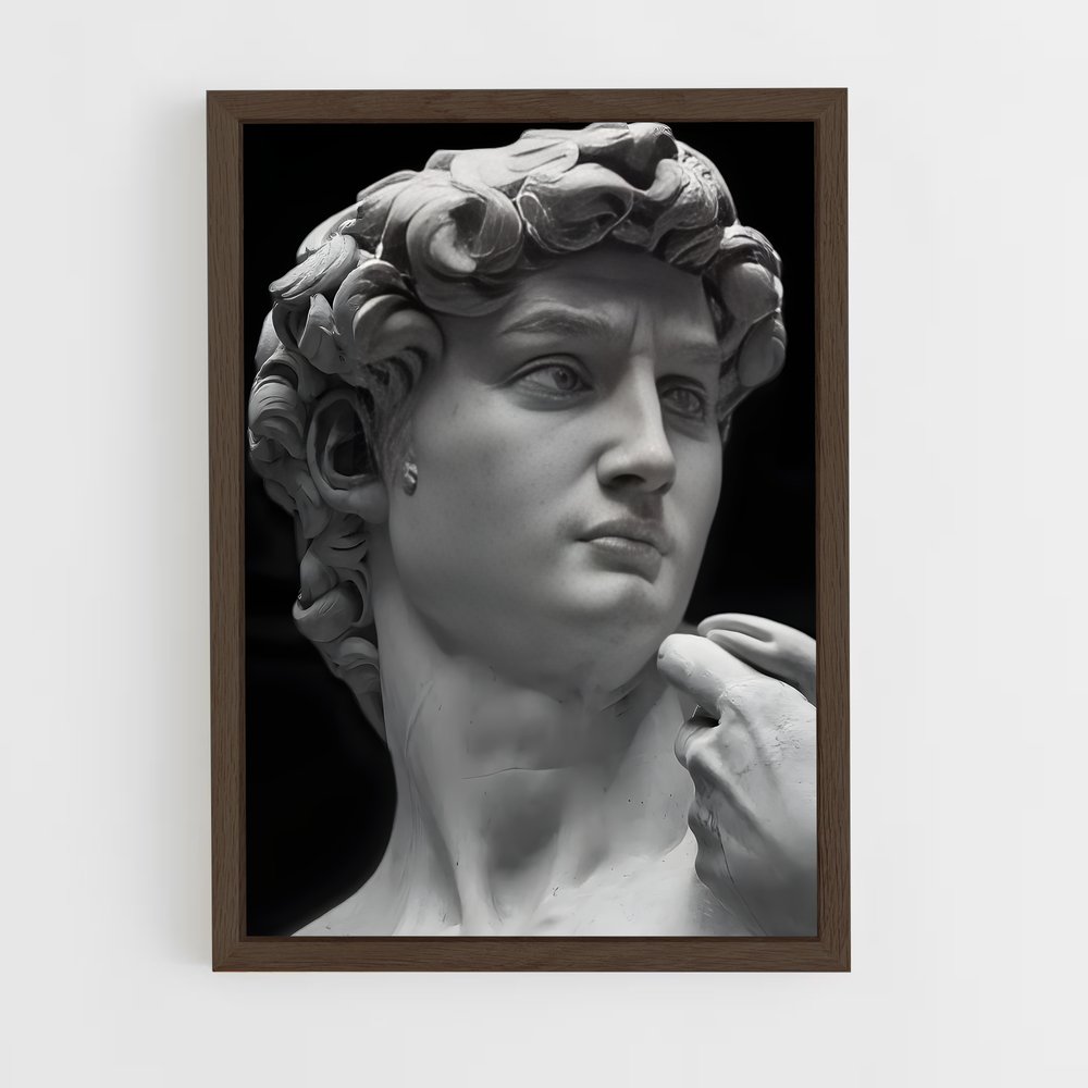 ap-david michelangelo-3 cadre Bois foncé