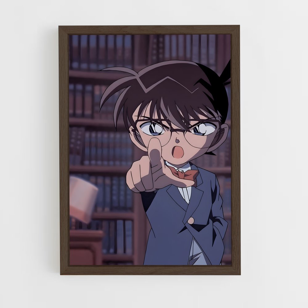 ap-detective conan-6 cadre Bois foncé