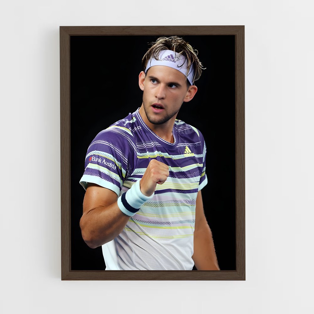 ap-dominic thiem-1 cadre Bois foncé