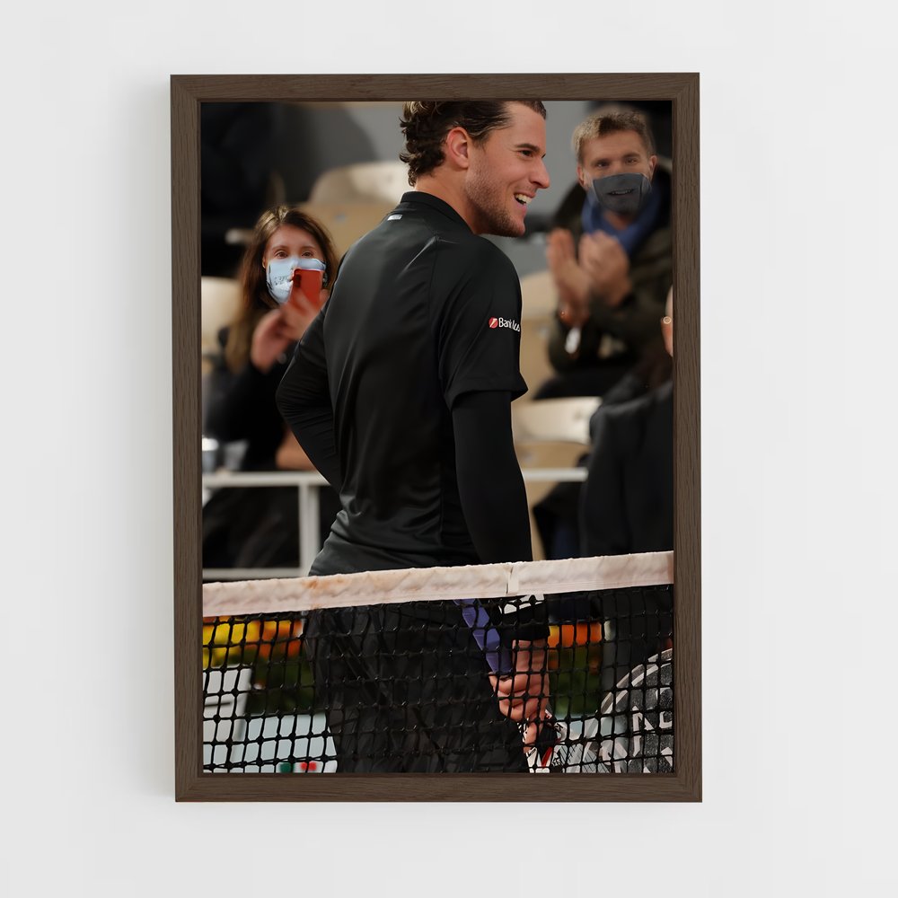 ap-dominic thiem-9 cadre Bois foncé