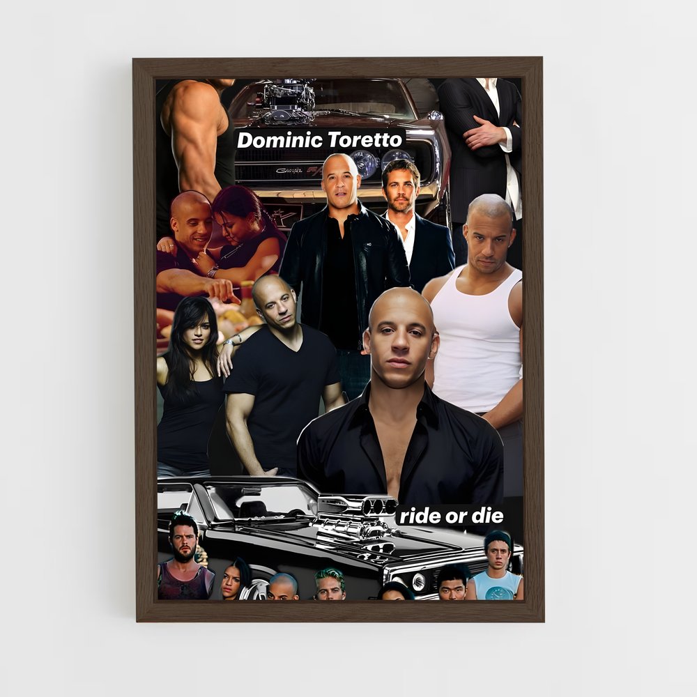 ap-dominic toretto-2 cadre Bois foncé