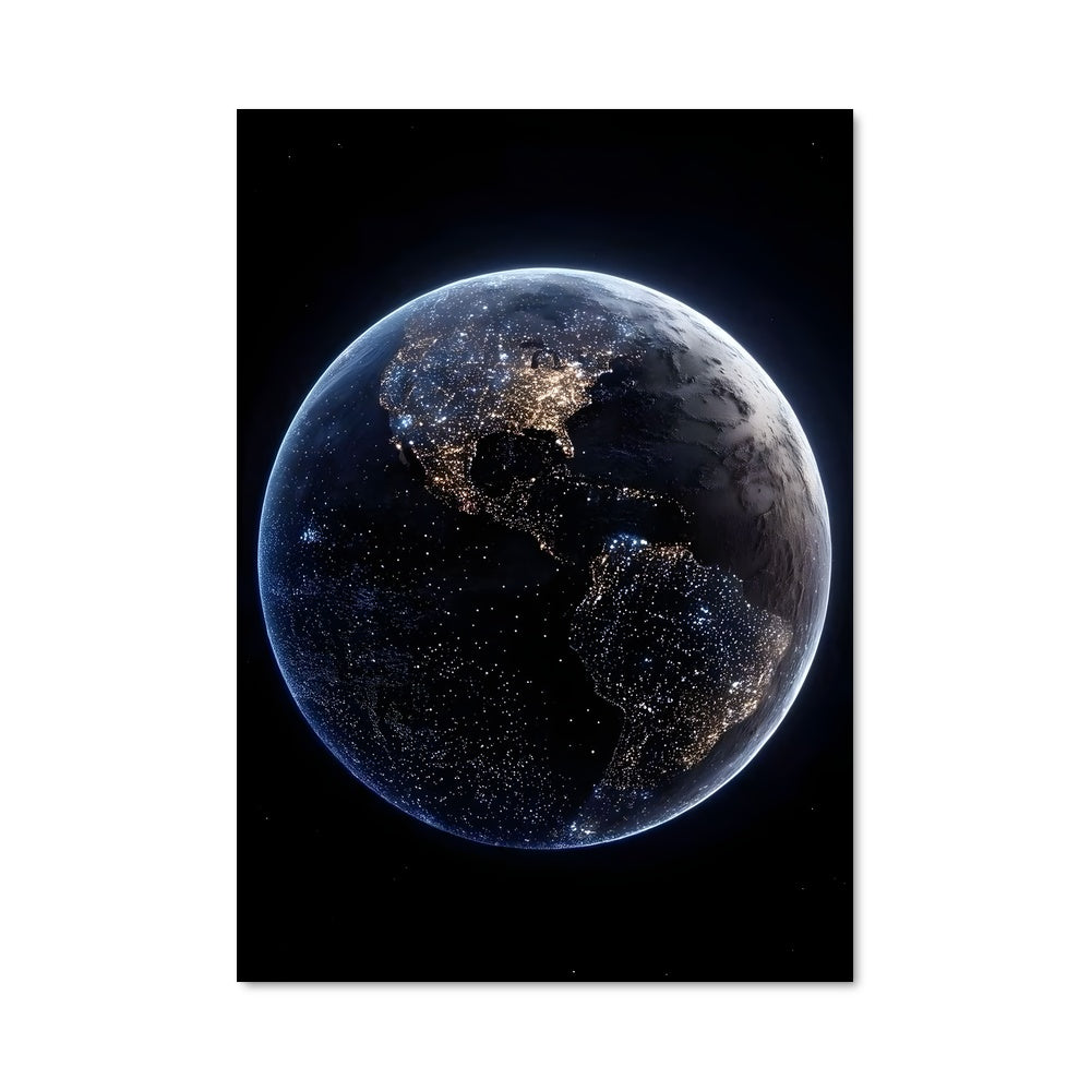 Poster Terre Nocturne