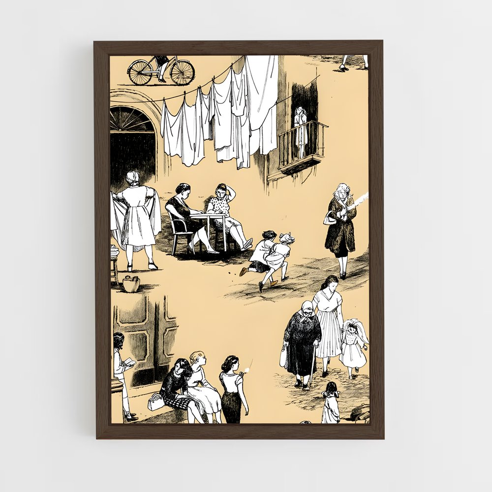 ap-elena ferrante-8 cadre Bois foncé