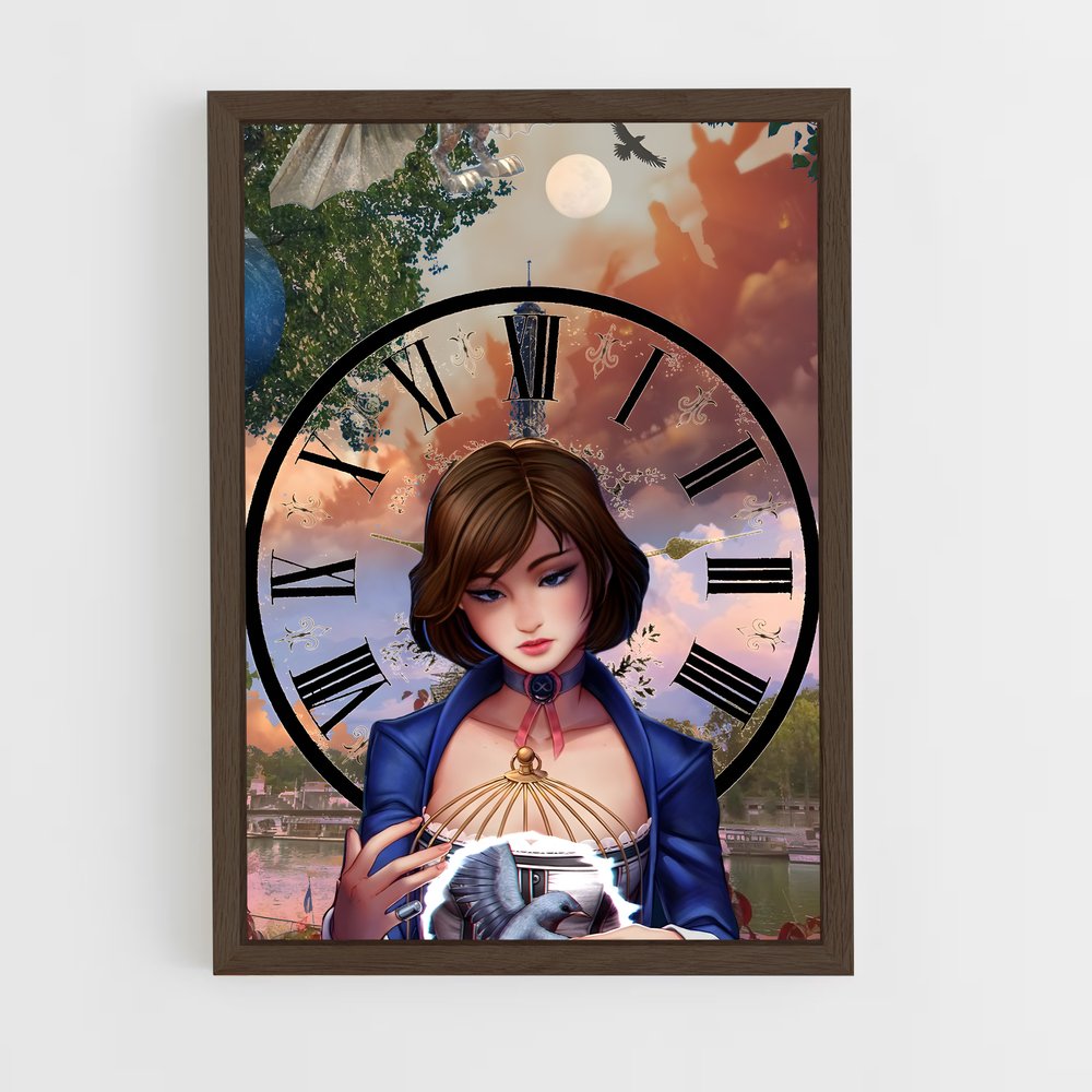 ap-elizabeth bioshock-4 cadre Bois foncé