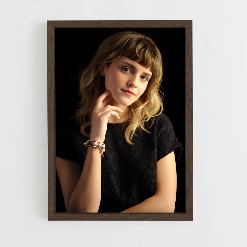 ap-emma watson-2 cadre Bois foncé