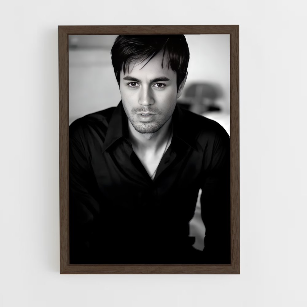 ap-enrique iglesias-7 cadre Bois foncé