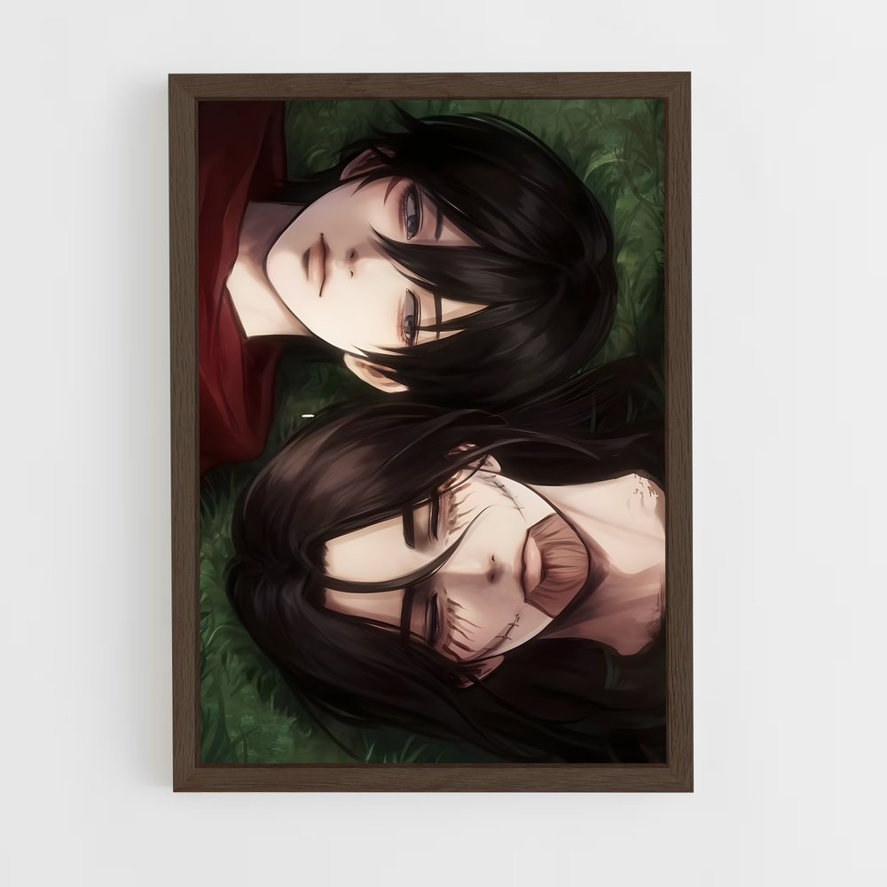 ap-eren yeager-16 cadre Bois foncé