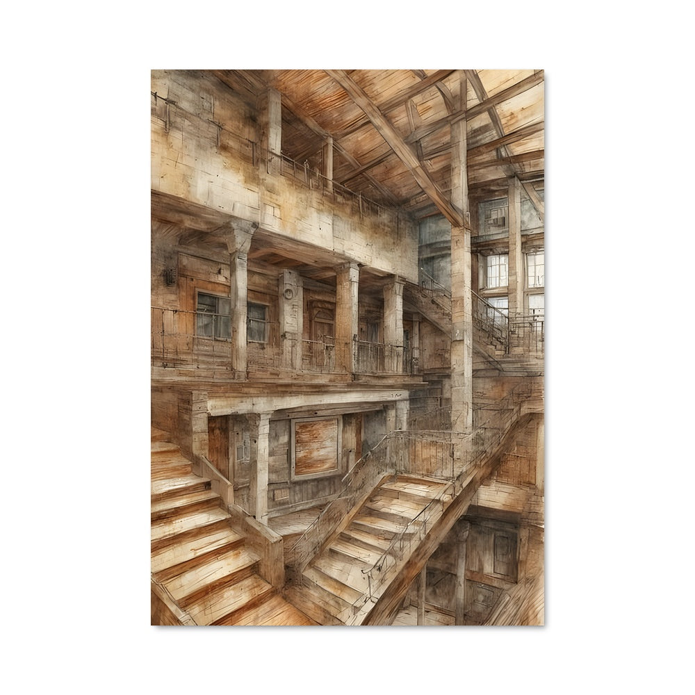 Poster Escaliers en Lumière