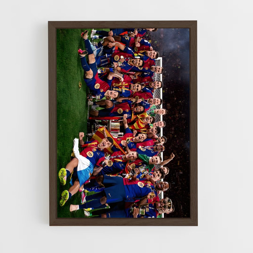ap-fc barcelona-11 cadre Bois foncé