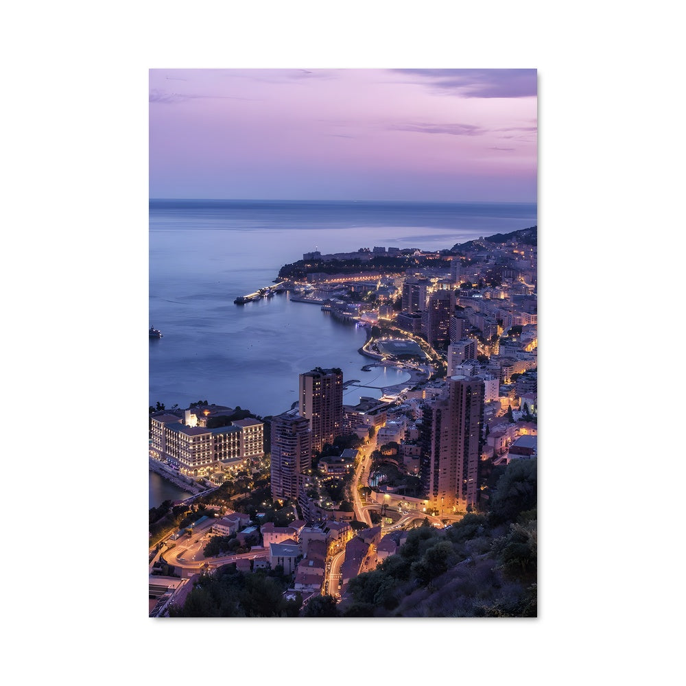 Poster Monaco au Crépuscule