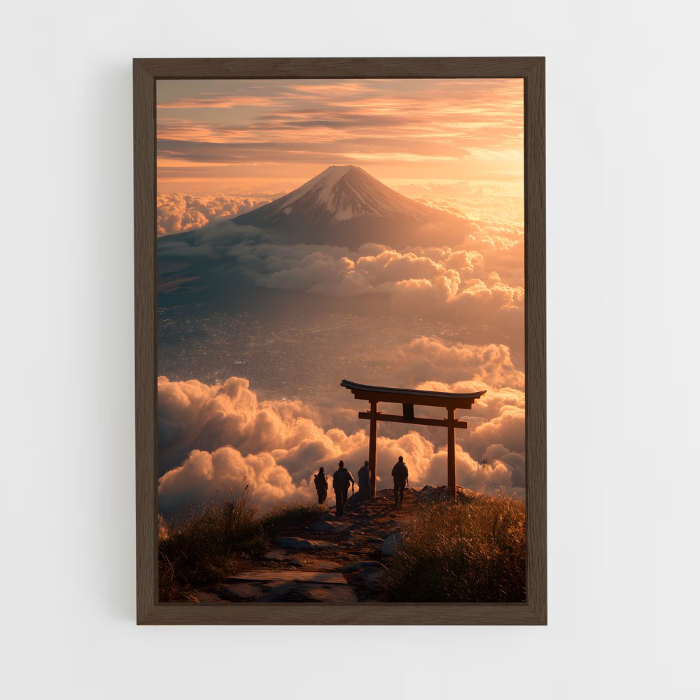 ap-fuji mountain-9 cadre Bois foncé