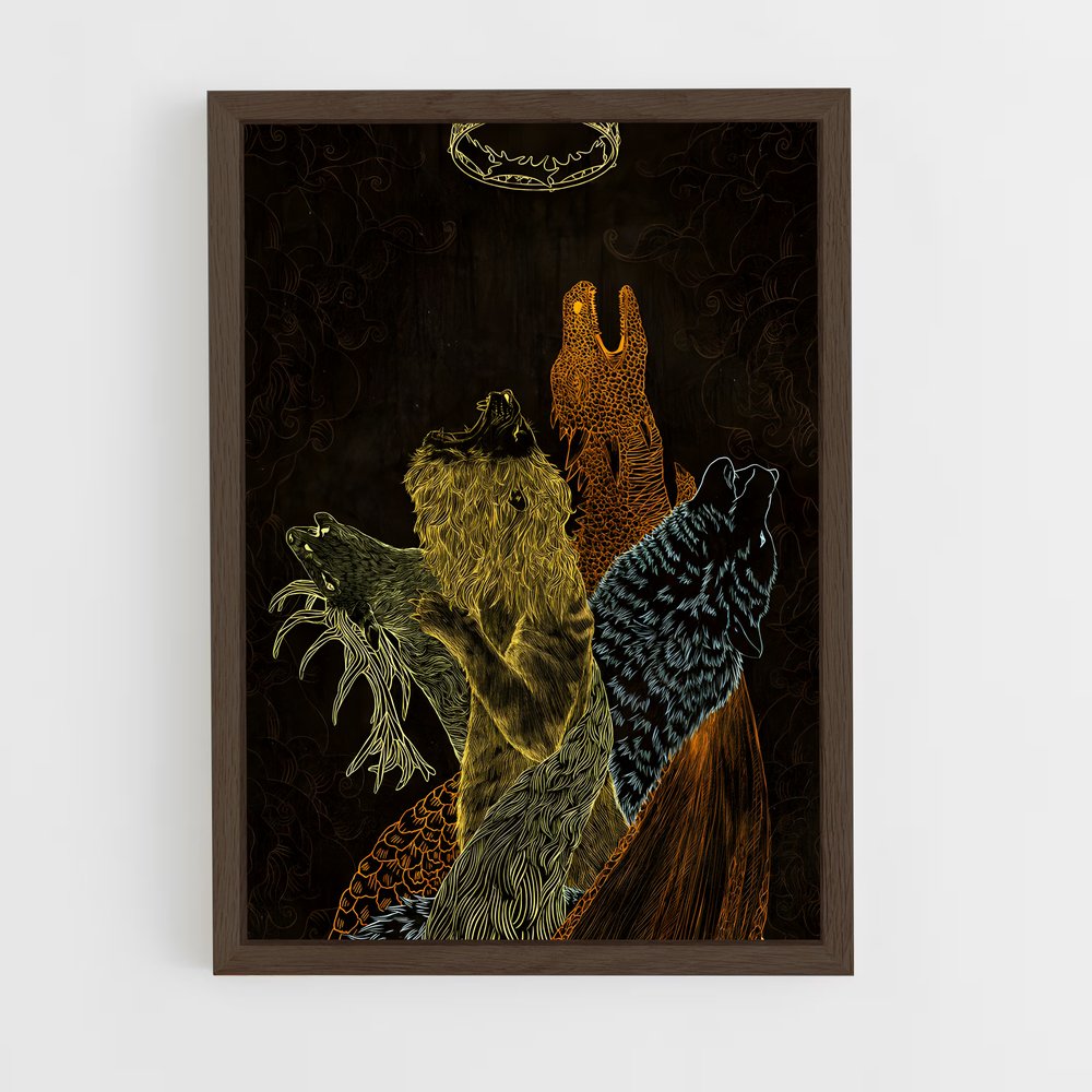 ap-game of thrones-5 cadre Bois foncé