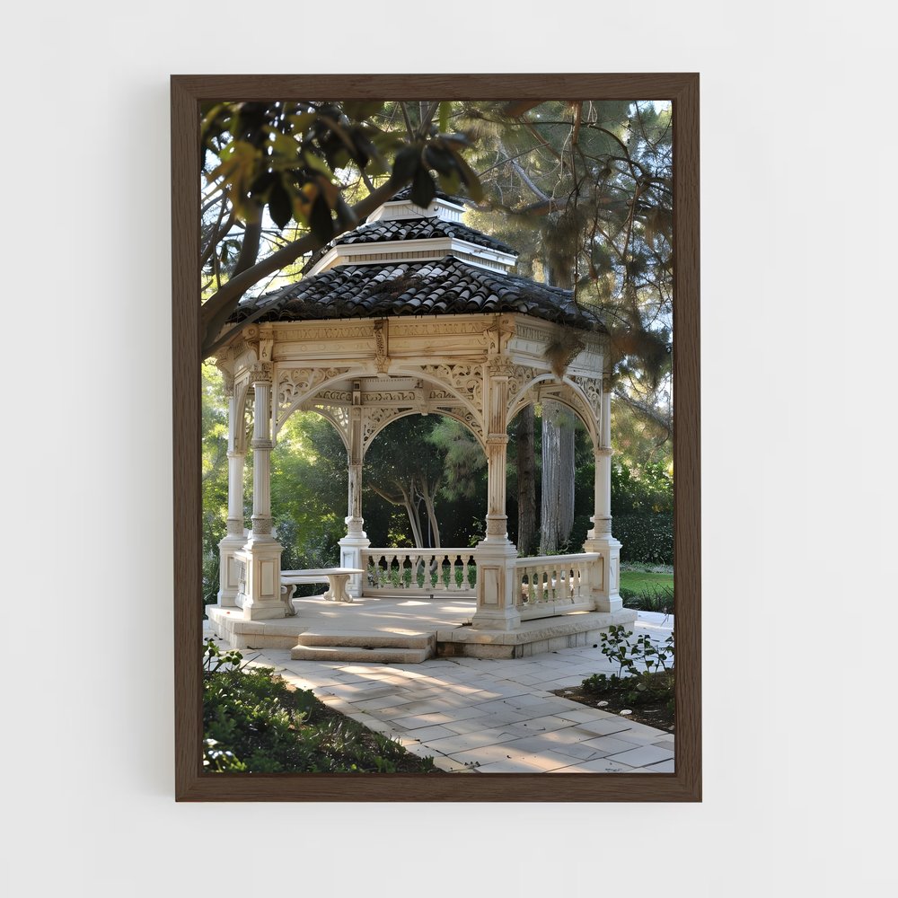 ap-gazebo-8 cadre Bois foncé